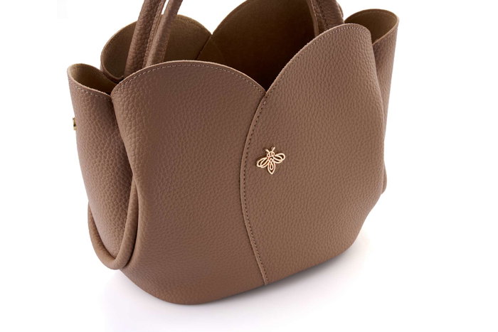 Lucky Bees Bolso de Hombro Visón Cuero de Polivinilo Elegante y Sofisticado para Mujer